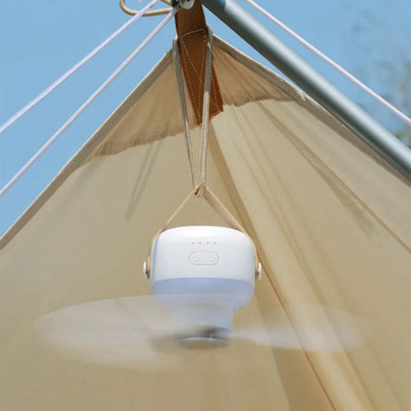 Robuster tragbarer Ventilator mit LED & Fernbedienung, perfekt für Outdoor-Abenteuer oder Büroeinsatz.