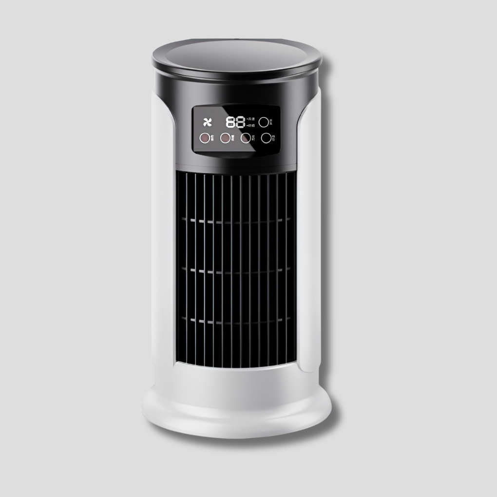 Tragbarer, kleiner Luftkühlventilator für Zuhause und Büro, ideal als Tischventilator im Sommer.