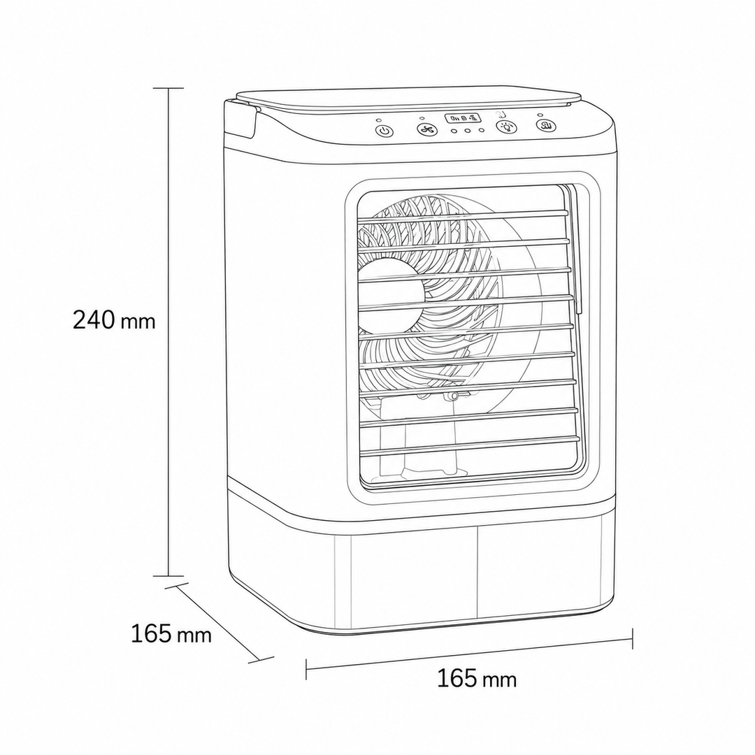 Unisex Mini-Klimaanlage und Lüfter für den Sommer, bietet sofortige Erfrischung dank tragbarem Design.