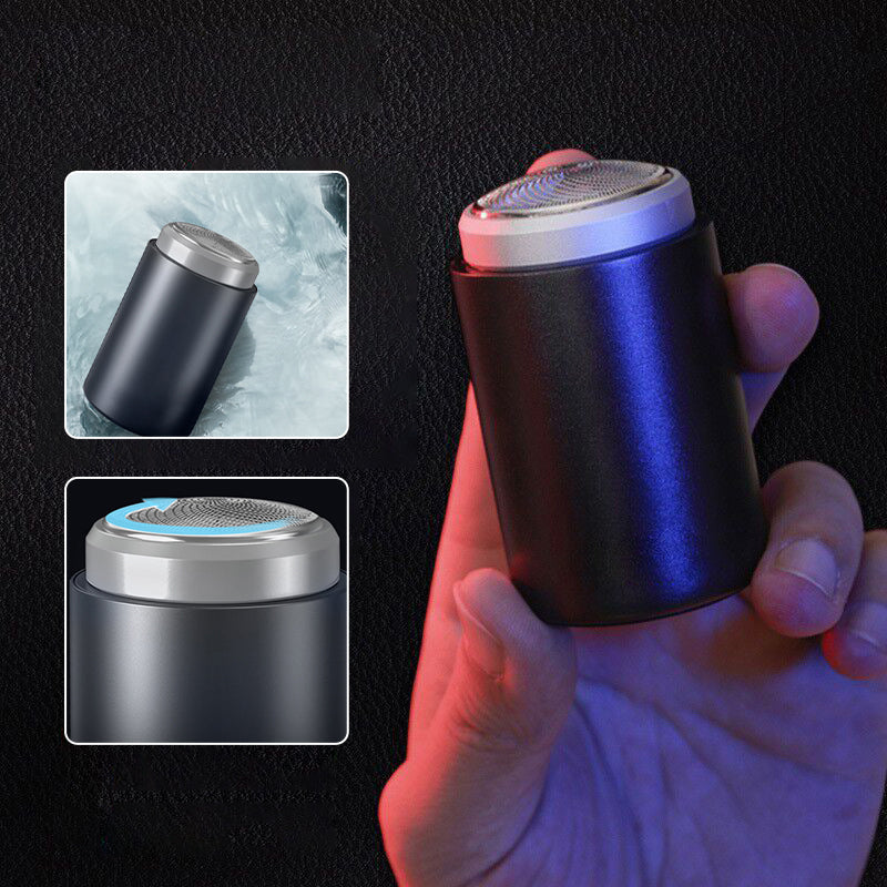 "Tragbarer Mini-Elektrorasierer für Männer, kompakt & USB aufladbar, stilvolles Design, ideal für Reisen."