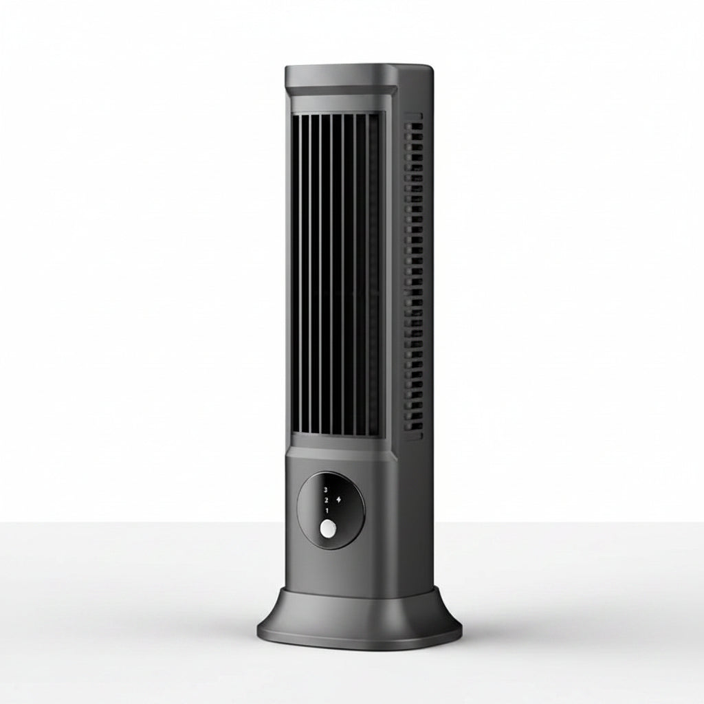 Moderner Turmventilator, tragbar und oszillierend, mit praktischer Fernbedienung für flexible Raumkühlung.