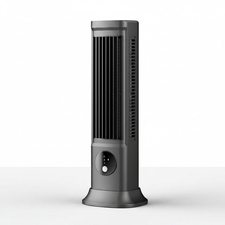 Moderner Turmventilator, tragbar und oszillierend, mit praktischer Fernbedienung für flexible Raumkühlung.