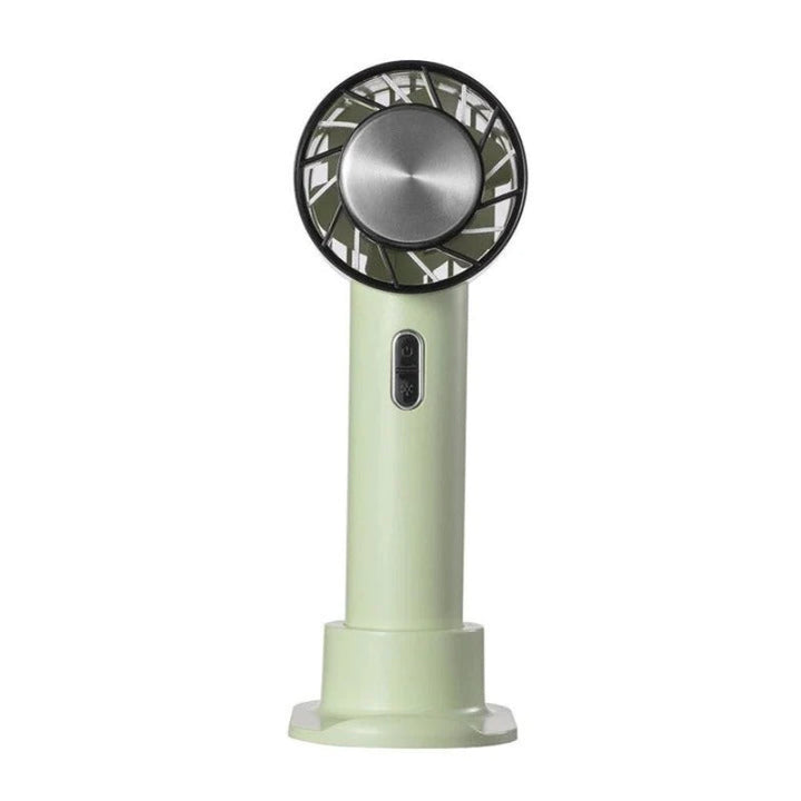 Kompakter USB Ventilator, wiederaufladbar, ideal als Desktop Kühler. Perfekt für Sommer und Home Office.