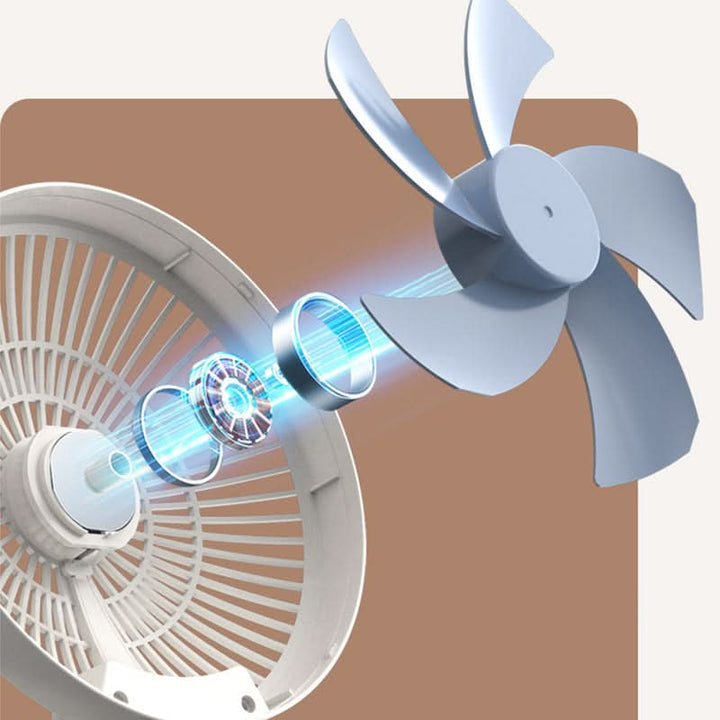 Eleganter Mini-Tischventilator oder Handventilator, USB-betrieben, aufladbar, perfekt für Schreibtisch oder Reise.