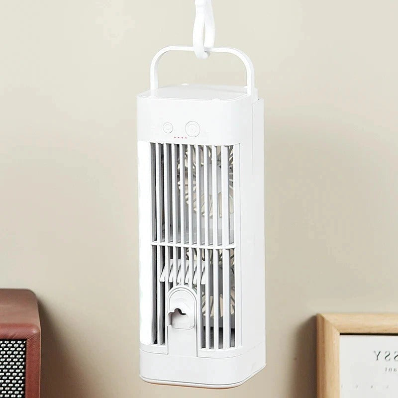 Mini USB Ventilator für Büro & Schreibtisch, 3 einstellbare Geschwindigkeiten, befeuchtet die Luft für extra Kühlung.