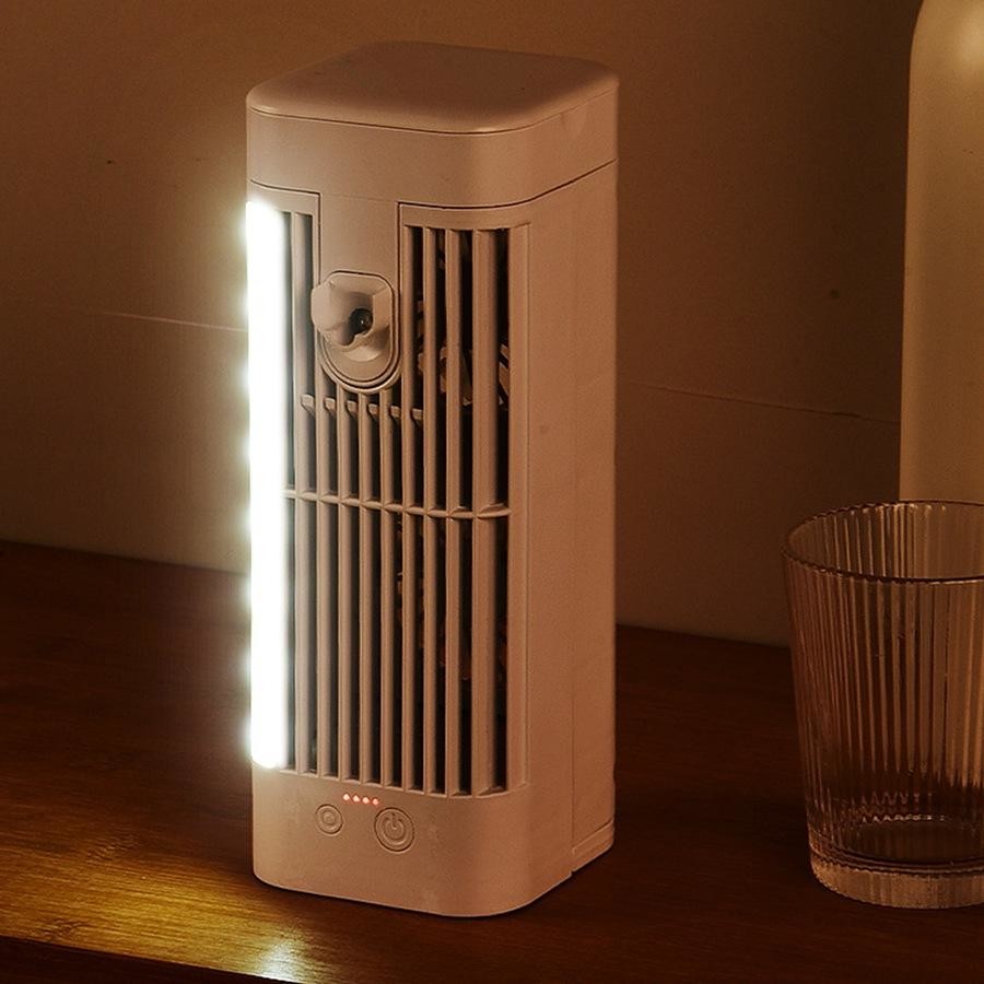 Persönlicher Luftkühler & Sprühventilator, USB-betrieben, 3 Geschwindigkeiten, perfekt für zu Hause, Büro oder Reisen.