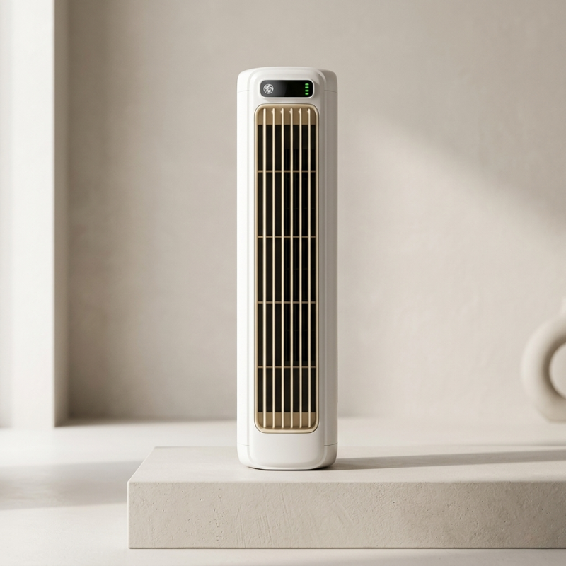 Tragbarer USB-Tischventilator, oszillierend, ideal für Büro und persönliche Kühlung am Schreibtisch.