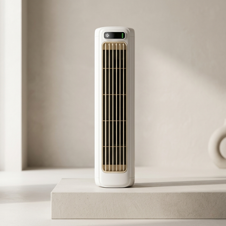 Tragbarer USB-Tischventilator, oszillierend, ideal für Büro und persönliche Kühlung am Schreibtisch.