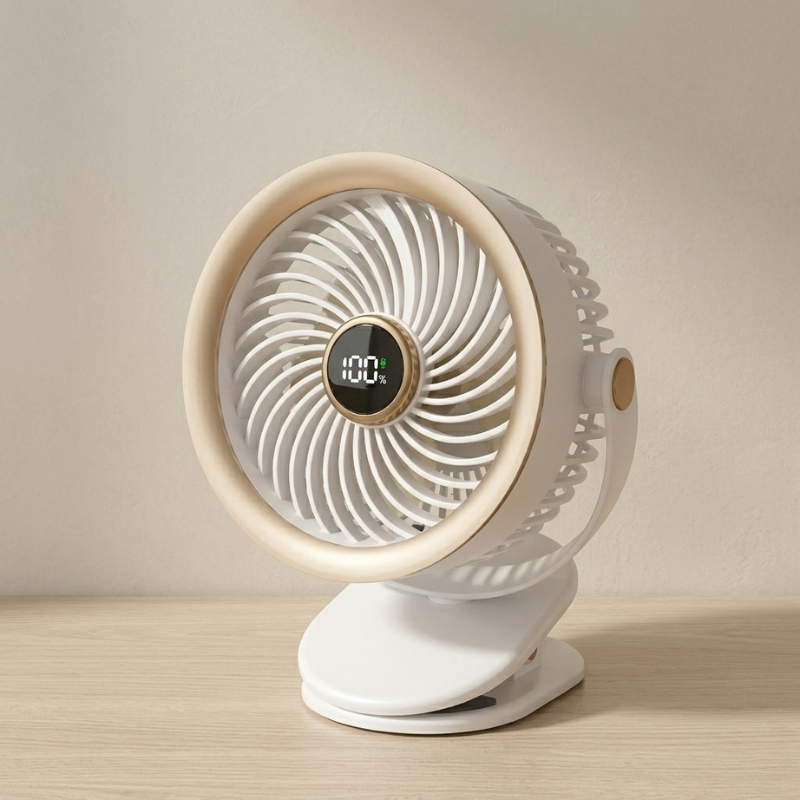 Immer frische Luft: Dieser Akku-Ventilator mit USB-C und LED kühlt Sie überall im Sommer.