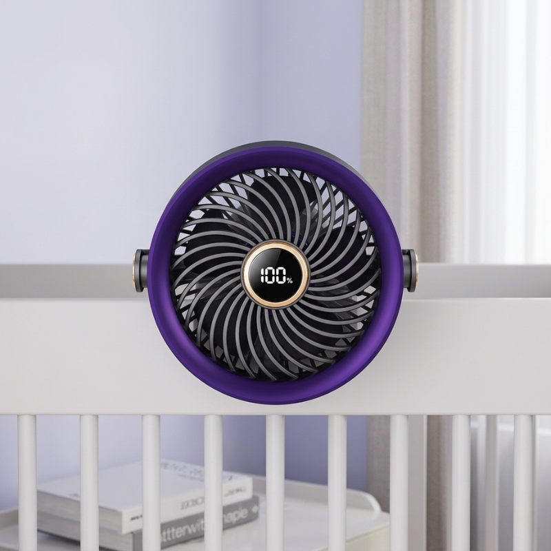 Unverzichtbarer Sommer-Begleiter: tragbarer USB-C Ventilator mit 4000mAh Akku und LED-Anzeige.