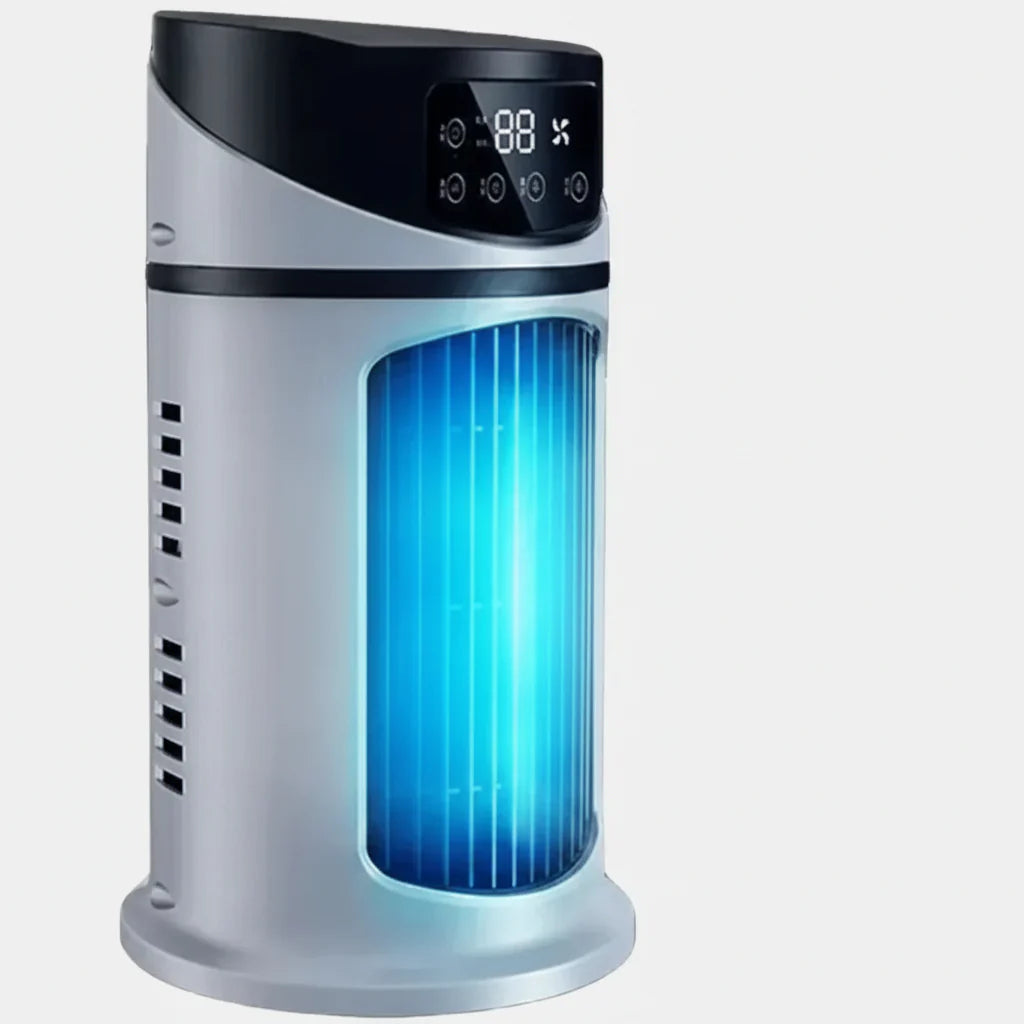 Multifunktionale tragbare Klimaanlage & Ventilator. Dieser Luftkühler befeuchtet & kühlt effektiv Ihr Büro/Schlafzimmer.