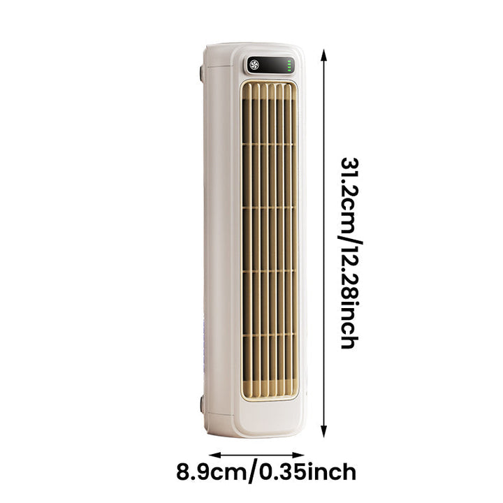 Tragbares AirWave Klimagerät für Büro, Schlafzimmer oder Camping. Akkubetrieben, leise und effizient.