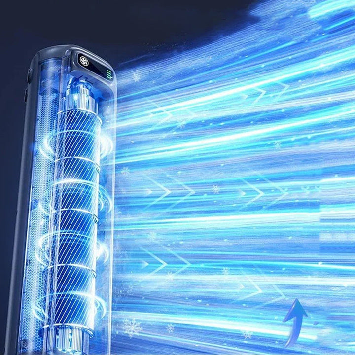 Perfekt für Reisen: Das tragbare AirWave Klimagerät. 12 Std. Akku für angenehme Temperaturen im Urlaub.