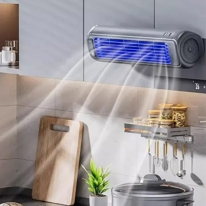 AirWave: effizientes Kühlgerät & Ventilator in einem. Mobil, akkubetrieben, ideal für heiße Tage.