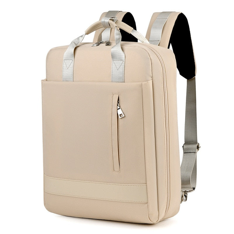Unisex Anti-Diebstahl Rucksack in Schwarz mit versteckten Reißverschlüssen für sicheres Reisen und Pendeln.