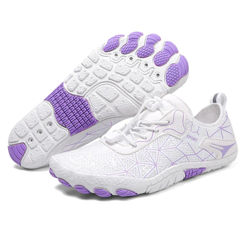 Detailaufnahme der schnelltrocknenden, flexiblen Unisex Wasserschuhe für Strand & Pool.