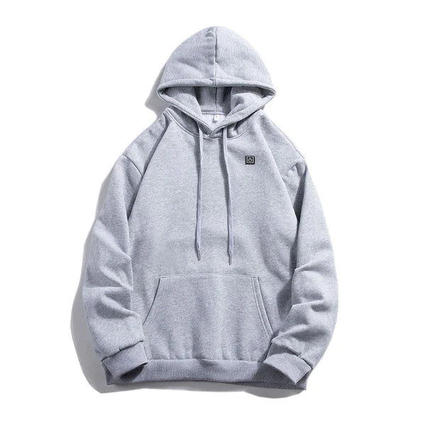 Warmes Unisex Pullover Hoodie mit 3 Heizstufen. Wasserabweisend, perfekt für kalte Outdoor-Aktivitäten.