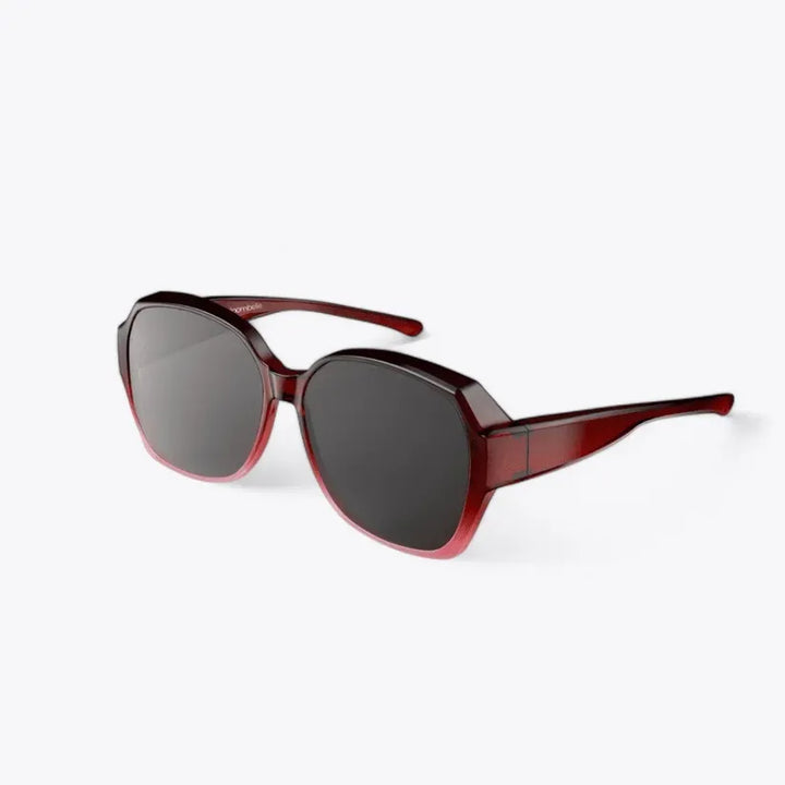 Unisex Überzieh-Sonnenbrille, polarisierte Gläser für Brillenträger, UV-Schutz & Komfort beim Fahren.