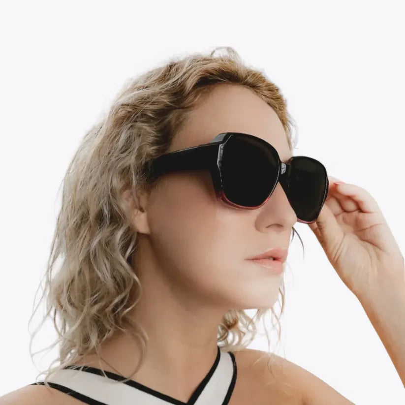Komfortable Überzieh-Sonnenbrille für Brillenträger, polarisiert, UV-Schutz, klare Sicht & weniger Blendung.
