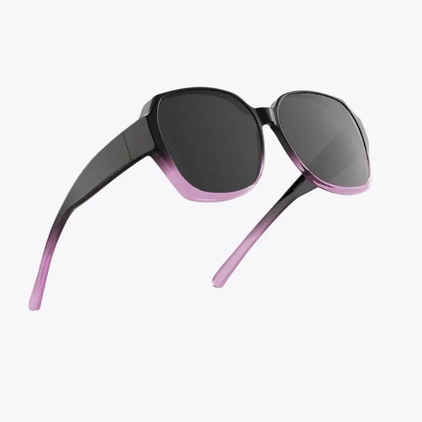 Unisex Überzieh-Sonnenbrille polarisiert, schützt vor UV-Strahlen & reduziert Blendeffekte für Brillenträger.