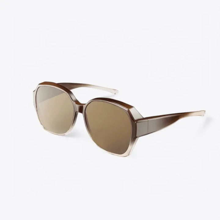 Robuste Unisex Überziehbrille, polarisiert, UV-Schutz, Blendschutz, hoher Komfort für Brillenträger.
