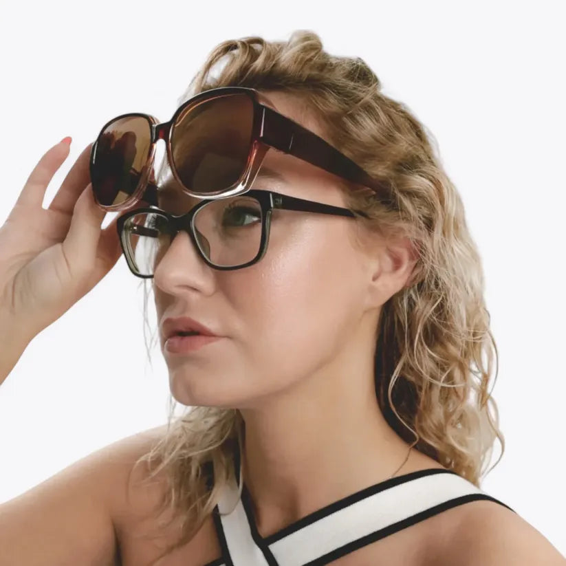 Überzieh-Sonnenbrille polarisiert, UV-Schutz, Blendschutz für Brillenträger, für optimale Sicht im Alltag.