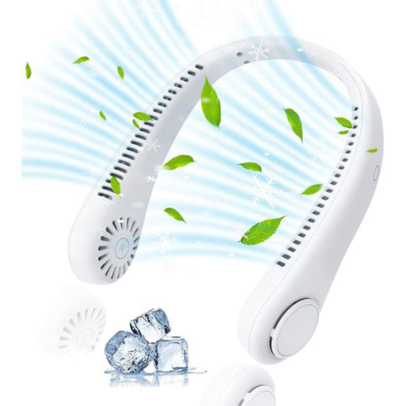 Kompakter Nackenventilator, blattlos, tragbar, für maximale Kühlung bei Sport, Wandern, Büro und Reisen. Freihändig.