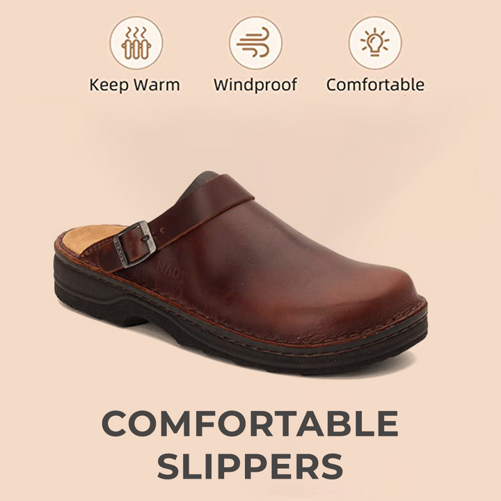 Ein Paar bequeme Unisex Clogs Slipper mit gepolsterter Innensohle für entspannte Tage & Komfort.