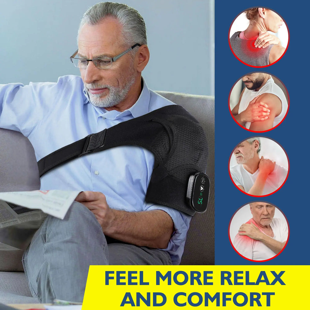Ergonomisches Knie-Massagegerät mit Wärme- & Vibrationsfunktion, ideal zur Linderung von Gelenkschmerzen.