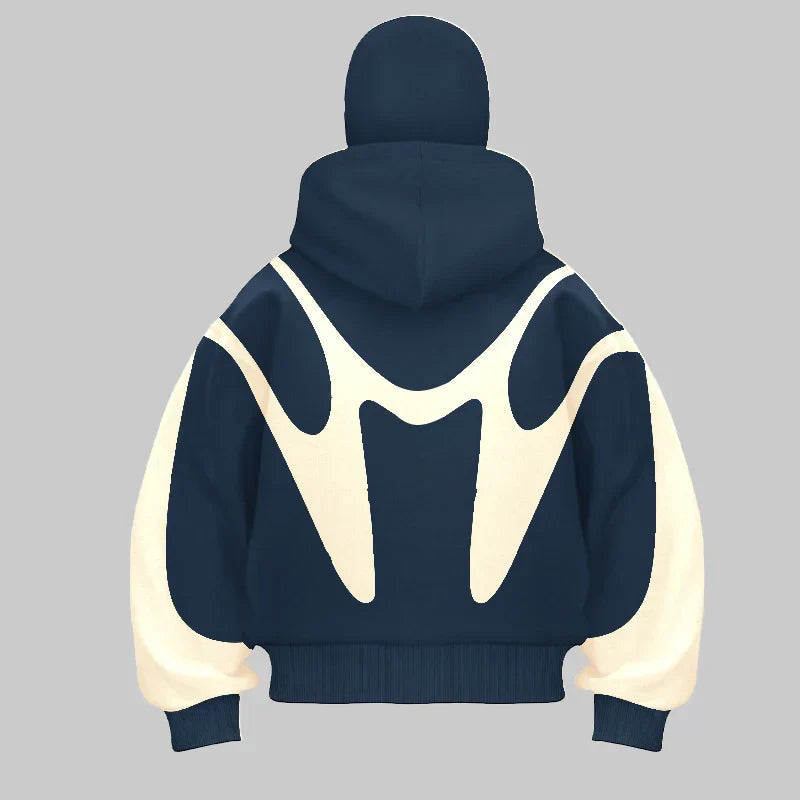 Winddichter Unisex Hoodie mit Balaclava. Warmer Kapuzenpullover für Outdoor, Streetwear & Kälteschutz. Hoher Komfort.
