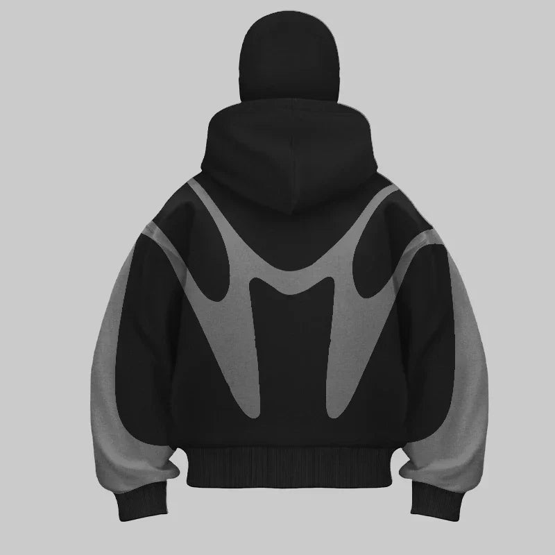 Moderner Unisex Hoodie mit Balaclava. Praktischer, winddichter Kapuzenpullover, ideal für Streetwear & Outdoor-Aktivitäten.