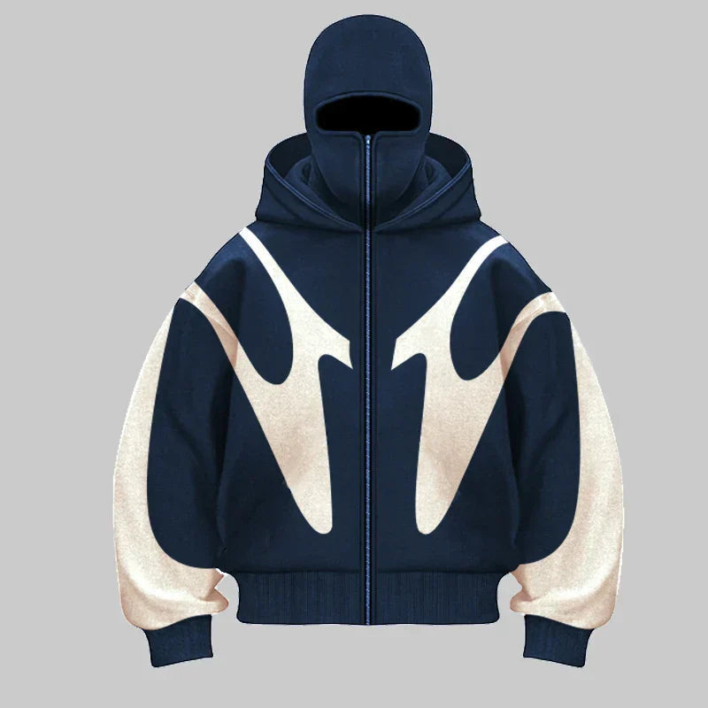 Komfortabler Unisex Balaclava Hoodie. Winddichter Kapuzenpullover für Outdoor, Sport & täglichen Kälteschutz in der Freizeit.