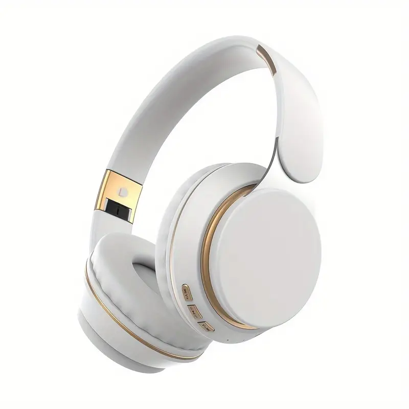 Person trägt Unisex Bluetooth-Kopfhörer, genießt Musik mit klarem Sound und kabelloser Freiheit.