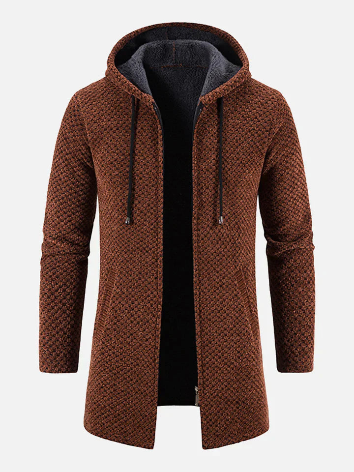Bequeme Unisex Kapuzenjacke mit Reißverschluss für Damen & Herren. Warmer Schutz im Winter.