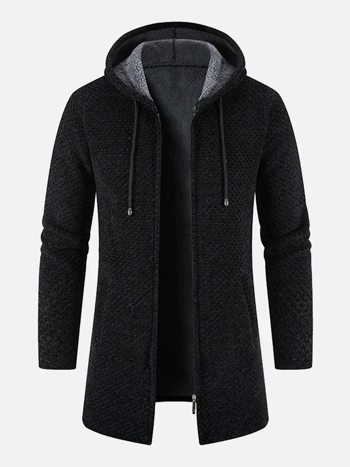 Hochwertige Unisex Winterjacke mit Kapuze, Reißverschluss. Kuschelig warm für kalte Herbsttage.