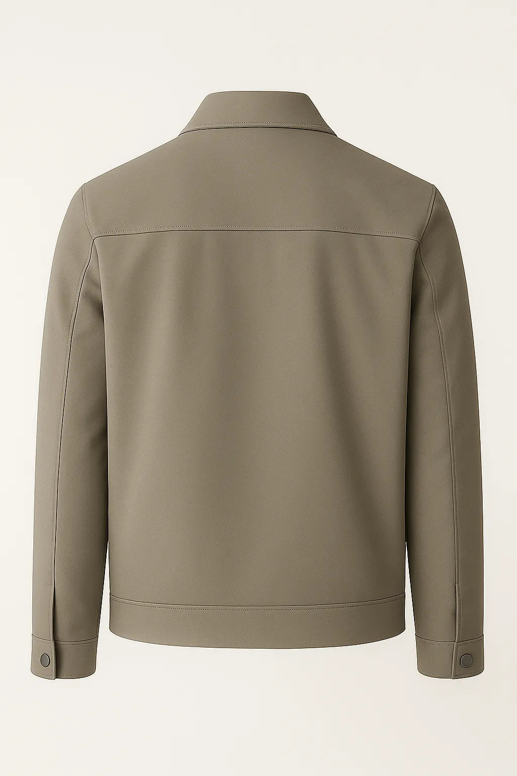 Modische Unisex Freizeitjacke in Khaki, perfekt als leichte und komfortable Übergangsjacke für Herbst und Frühling.