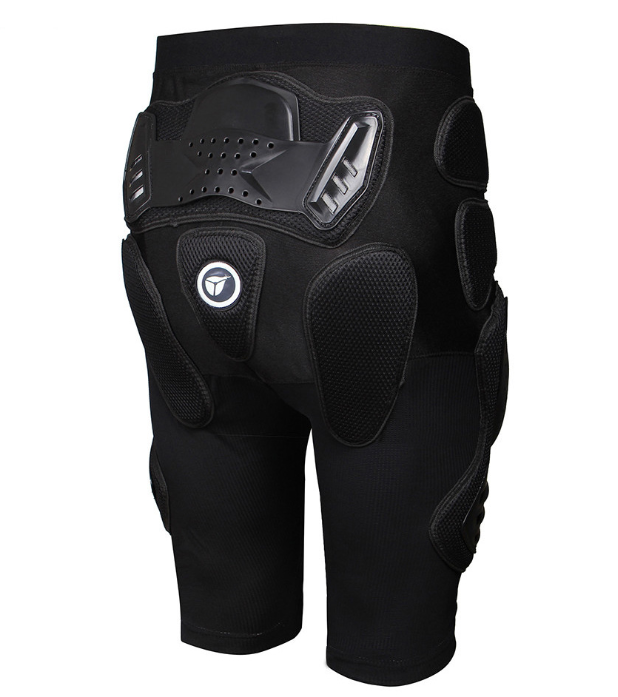 Detailansicht der flexiblen EVA-Polsterung in der atmungsaktiven Schutz-Sporthose für Sport.