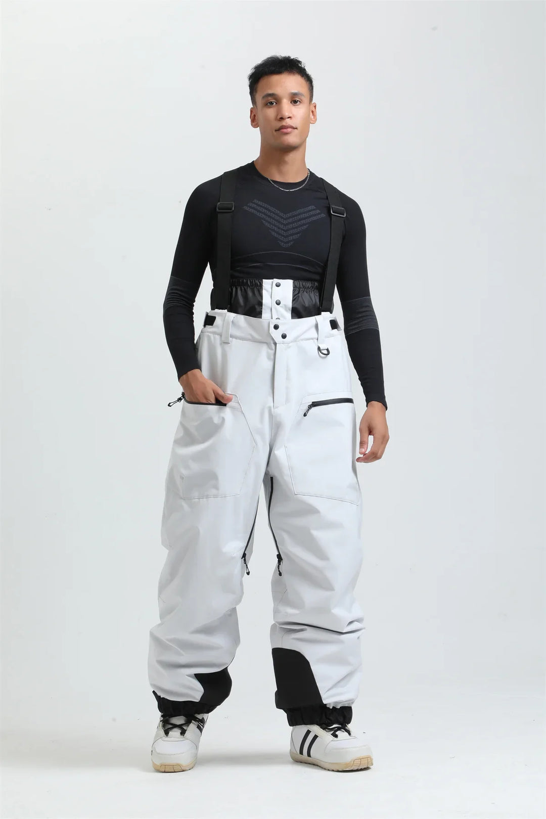 Unisex Skihose mit Hosenträgern, wasserdicht & warm, ideal für Wintersport, Snowboard & Kälteschutz.