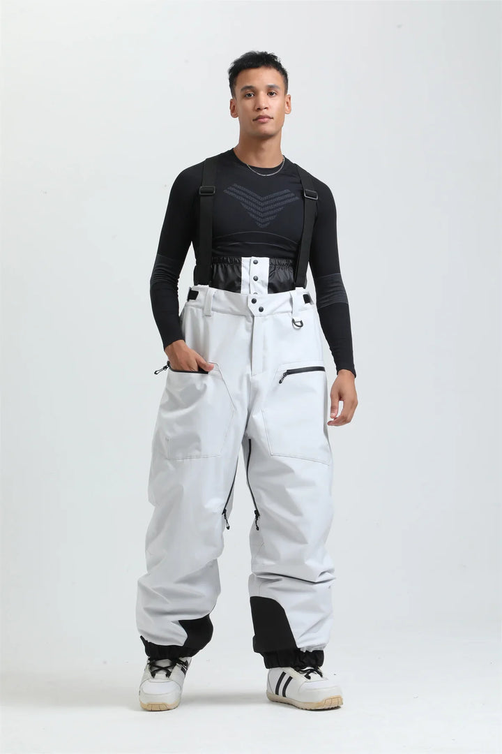 Unisex Skihose mit Hosenträgern, wasserdicht & warm, ideal für Wintersport, Snowboard & Kälteschutz.