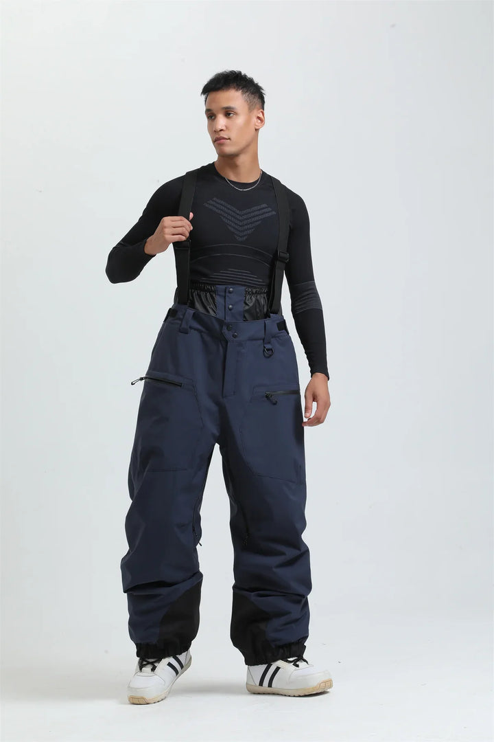 Extrem warme & wasserdichte Schneeoverall Hose mit Hosenträgern, perfekte Winterkleidung für Outdoor-Aktivitäten.