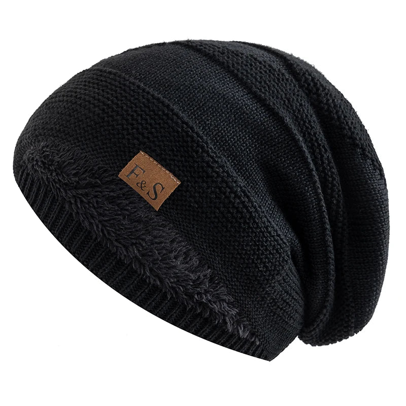 Kuschelige Wintermütze für Damen & Herren, Slouchy Beanie mit warmem Strick & Futter.