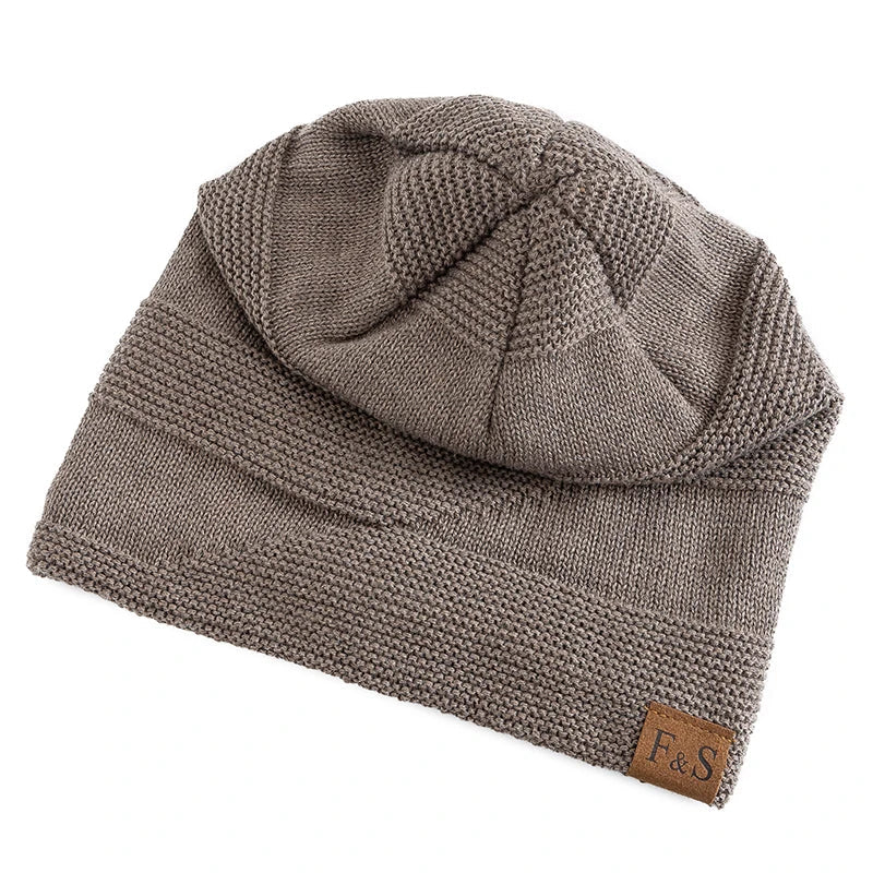 Slouchy Strickmütze, Unisex Kopfbedeckung für den Winter mit warmem, weichem Innenfutter.