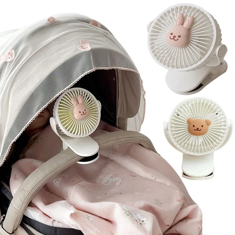 Flexibler Mini-Ventilator mit Clip, wiederaufladbar, perfekt für Büro, Reise, Outdoor und Freizeit.