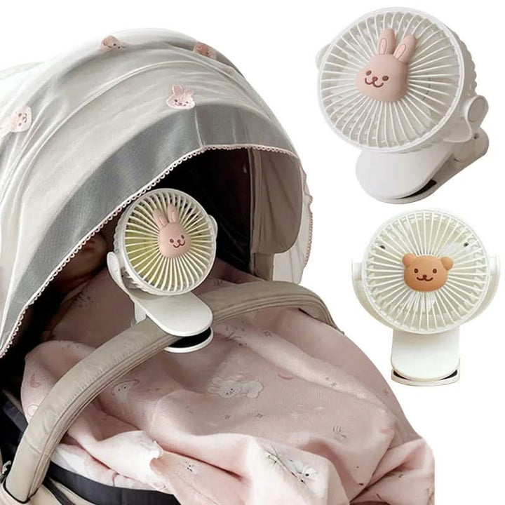 Flexibler Mini-Ventilator mit Clip, wiederaufladbar, perfekt für Büro, Reise, Outdoor und Freizeit.