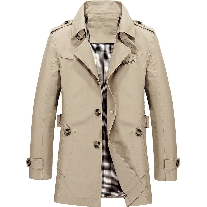 Unisex wasserabweisender Windbreaker-Mantel für Herbst & Übergang. Eleganter Wetterschutz für Outdoor & Freizeit.