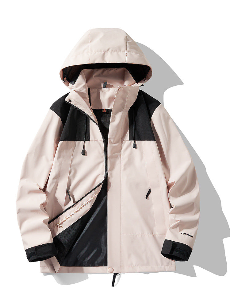 Vielseitige Unisex Outdoorjacke, wasserdicht, winddicht & warm, ideal für Wandern, Camping und Wintersport.