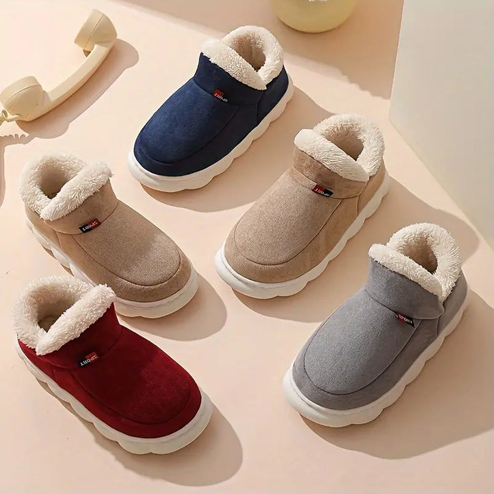 Unisex Winter Hausschuhe, warm gefütterte Pantoffeln für Damen & Herren, ideal für gemütliche Winterabende zuhause.