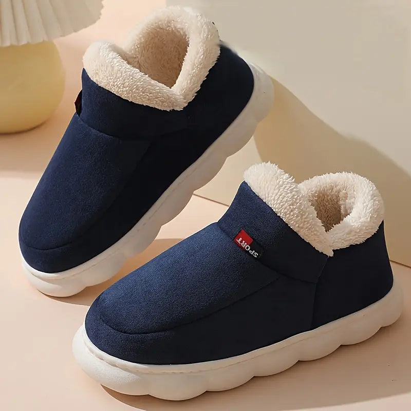 Bequeme unisex Winter Hausschuhe für Damen & Herren, die als Fußwärmer dienen und Entspannung zuhause bieten.