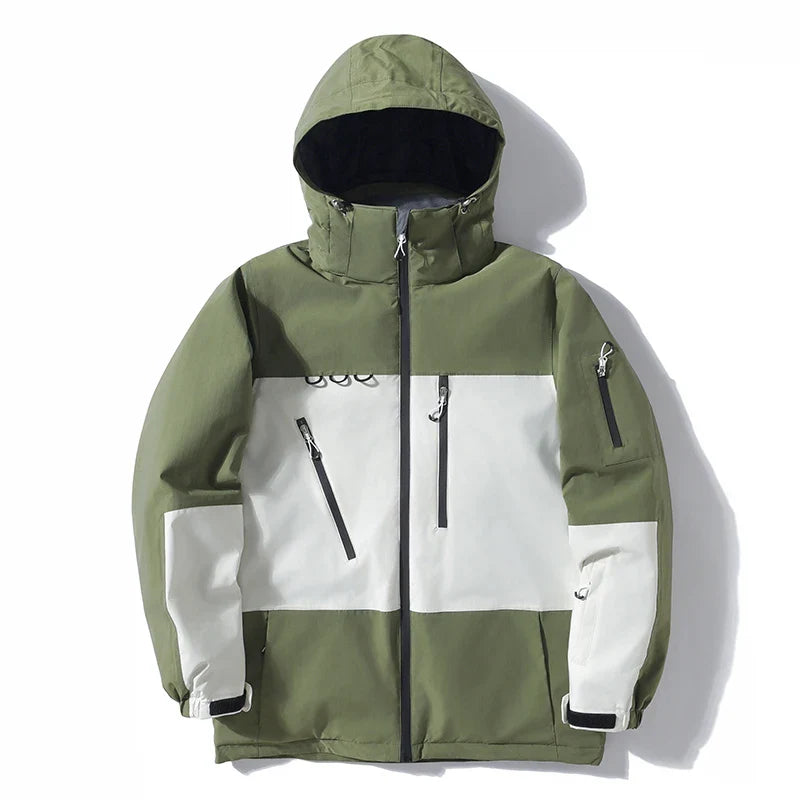 Komplettes Skianzug Set: Atmungsaktive Skijacke & bequeme Skihose.
