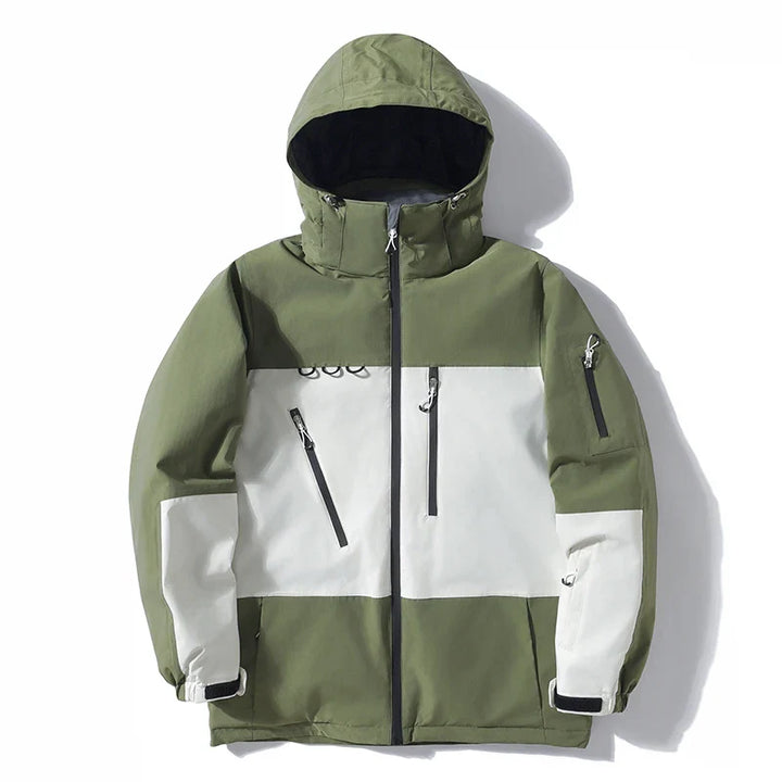 Komplettes Skianzug Set: Atmungsaktive Skijacke & bequeme Skihose.